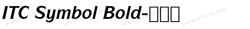 ITC Symbol Bold字体转换